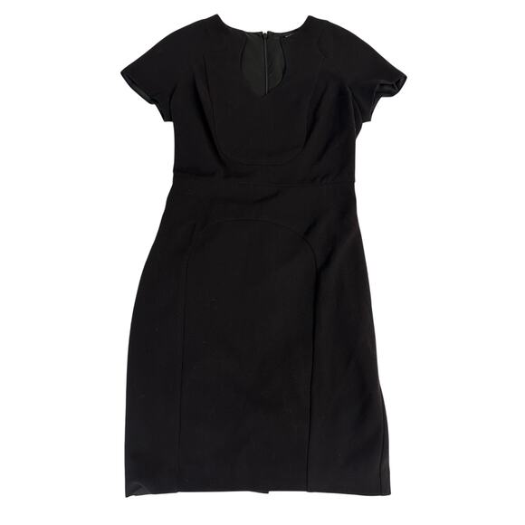 Black Halo size 8 Black Sheath Dress Gypsy Rose Mini Short Sleeves - Picture 7 of 8